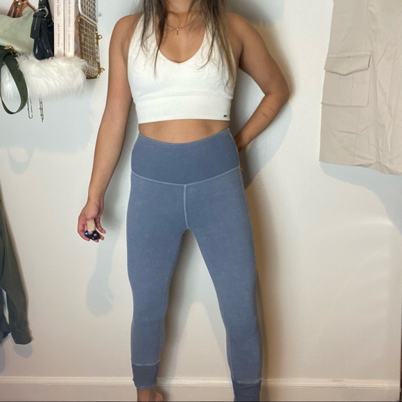 Lululemon special edition Wunder Under high waisted ribbed  light blue leggings - Picture 4 of 14